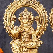 Brass SuperFine Ganesh Lakshmi idols 9.5" - Budhshiv.com