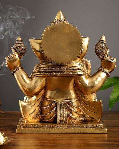 Brass Superfine Ganesha Idol 15" - Budhshiv.com