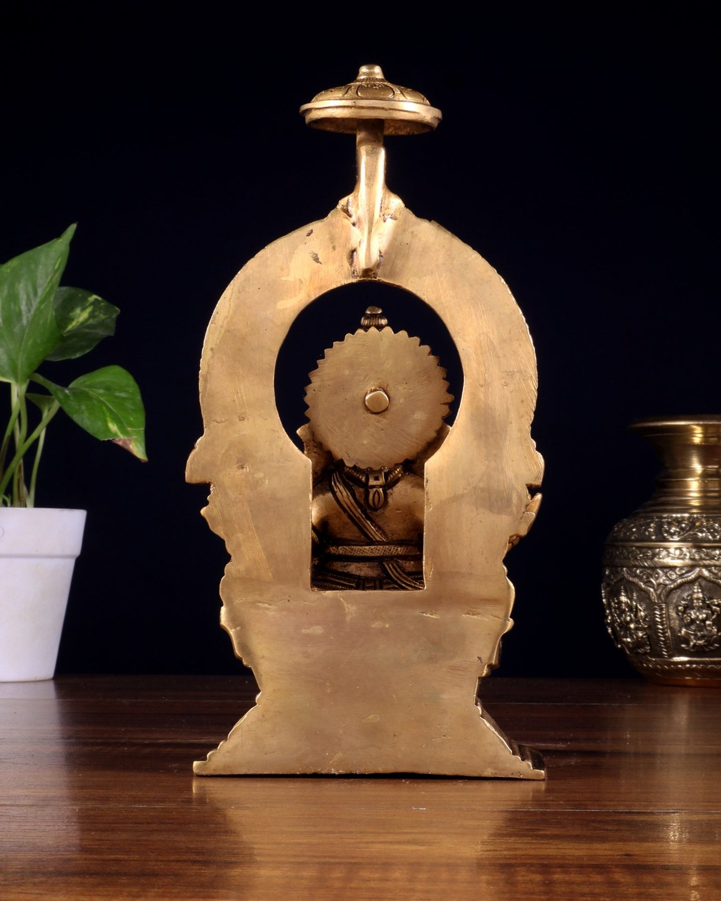 Brass Superfine Ganesha Idol Unique 9" - Budhshiv.com