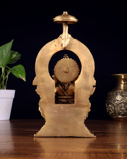 Brass Superfine Ganesha Idol Unique 9" - Budhshiv.com