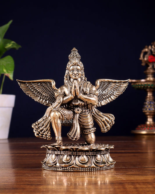 Brass Superfine Garuda Idol – Intricately Handcrafted 4.5 inch - Budhshiv.com