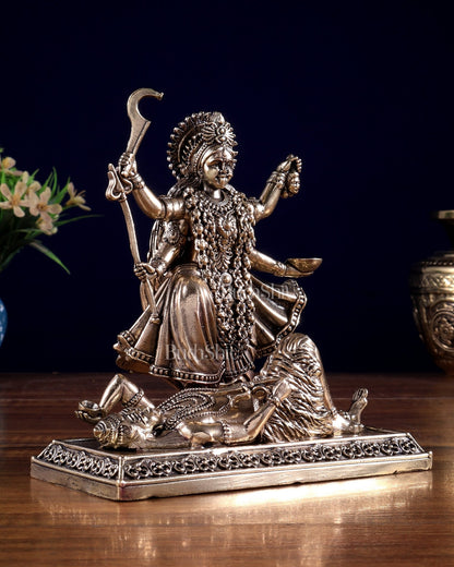 Brass Superfine Goddess Kali Statue | Divine Energy & Protection 5 inch - Budhshiv.com