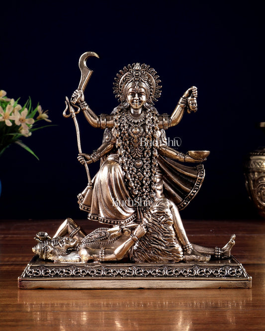 Brass Superfine Goddess Kali Statue | Divine Energy & Protection 5 inch - Budhshiv.com