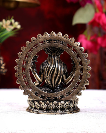 Brass Superfine Goddess Lakshmi Idol for Home Temple & Pooja 4 inch - Budhshiv.com