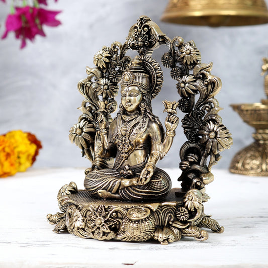 Brass Superfine Goddess Lakshmi Idol – Intricately Handcrafted Divine Sculpture (5 Inches) - Budhshiv.com