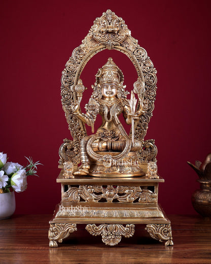 Brass Superfine Goddess Lalitha Devi (Rajarajeshwari / Kamakshi Amman) Idol 20 inch - Budhshiv.com