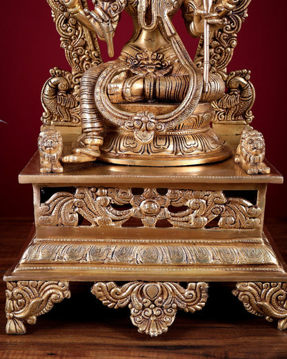 Brass Superfine Goddess Lalitha Devi (Rajarajeshwari / Kamakshi Amman) Idol 20 inch - Budhshiv.com