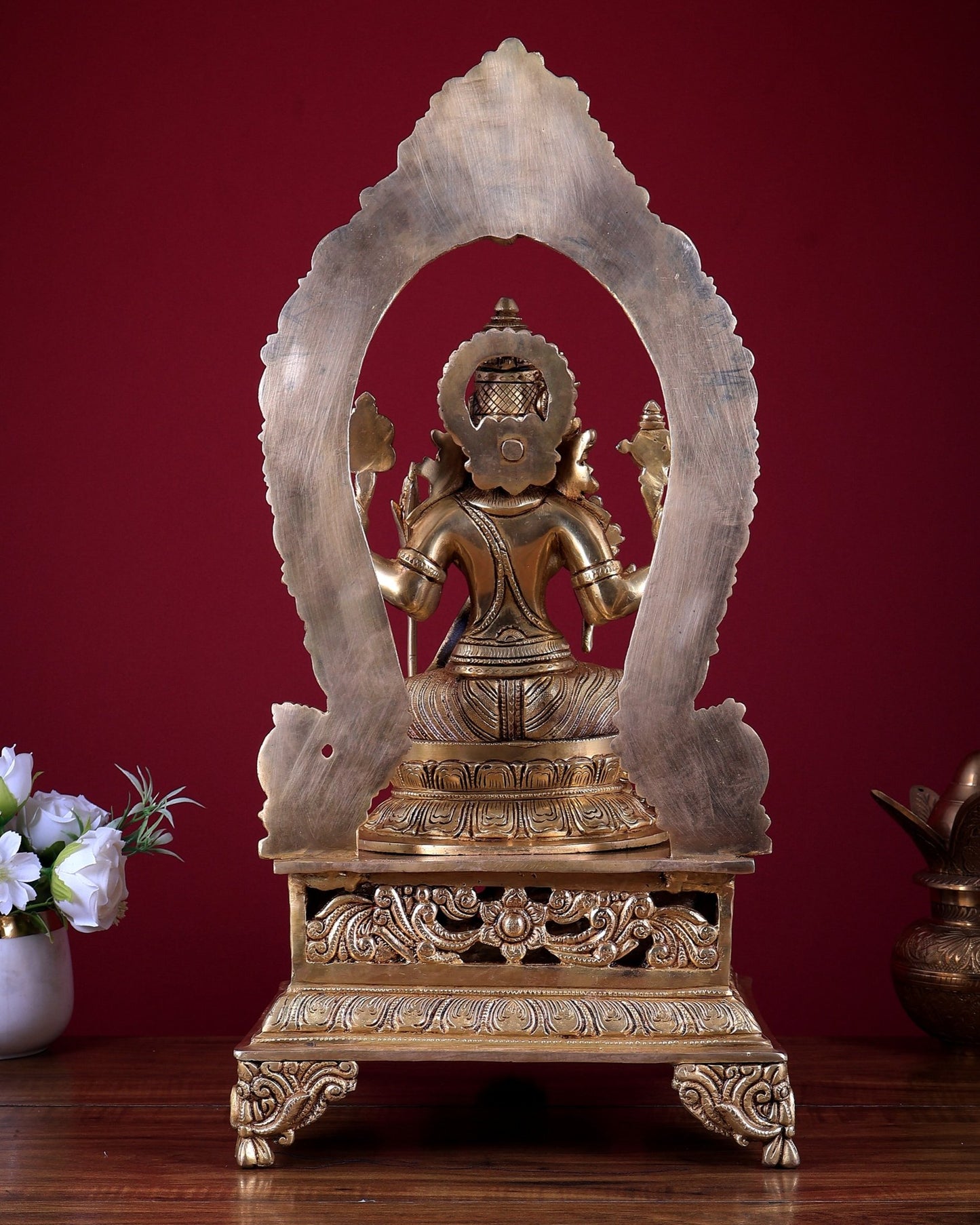 Brass Superfine Goddess Lalitha Devi (Rajarajeshwari / Kamakshi Amman) Idol 20 inch - Budhshiv.com