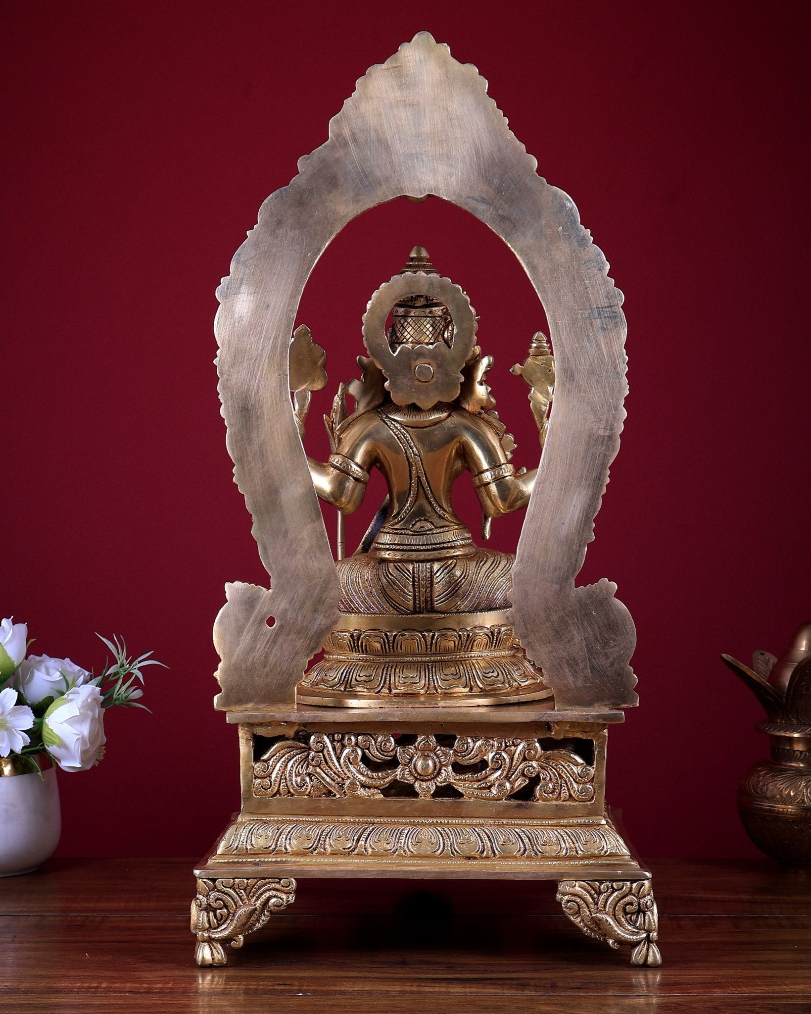 Brass Superfine Goddess Lalitha Devi (Rajarajeshwari / Kamakshi Amman) Idol 20 inch - Budhshiv.com