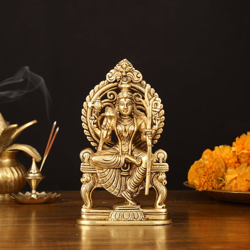 60 Raja Rajesh Brass Superfine Goddess Raja Rajeshwari Kamakshi Lalita Devi Idol - 7 ...