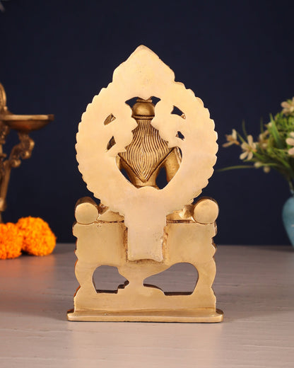 Brass Superfine Goddess Raja Rajeshwari Kamakshi Lalita Devi Idol - 7.5" - Budhshiv.com