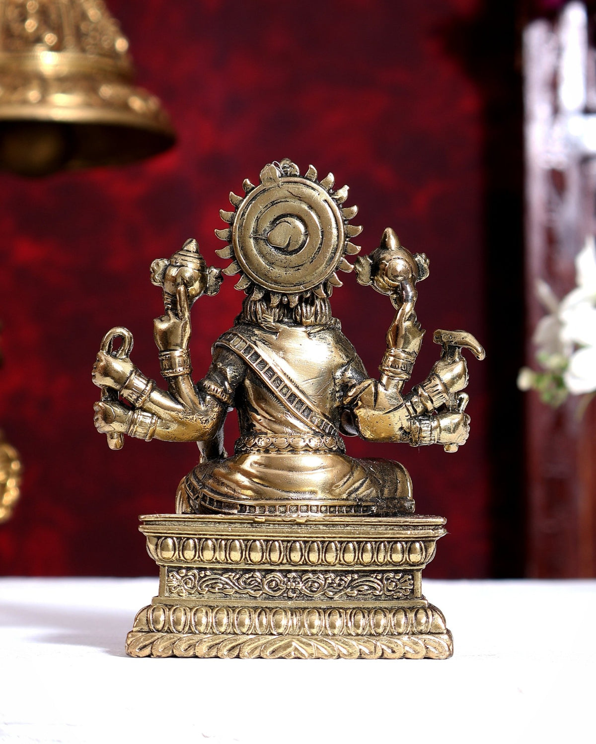 Brass Superfine Goddess Varahi Amman — Hollow Casted Idol 4.5 inch - Budhshiv.com