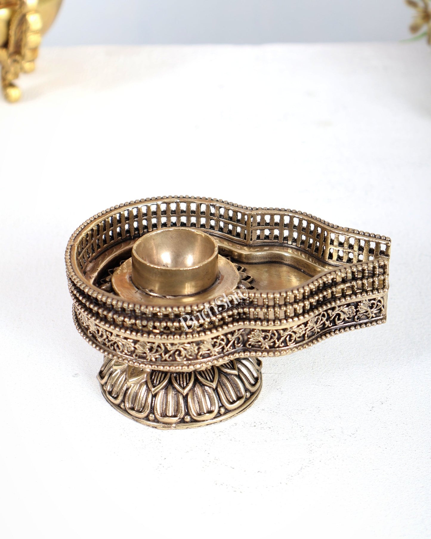 Brass Superfine Jaldhari for Shiv Lingam – Traditional Abhishek Stand 4" - Budhshiv.com