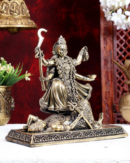 Brass Superfine Kali Maa Idol – Highly Detailed Divine Statue 8 inch - Budhshiv.com