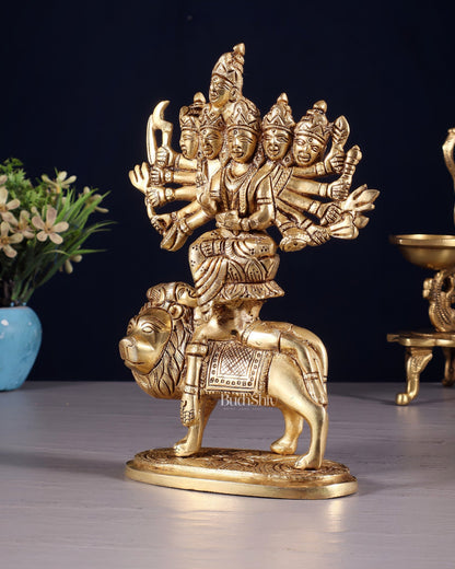 Brass Superfine Kamakhya Devi Idol 8.5" - Budhshiv.com