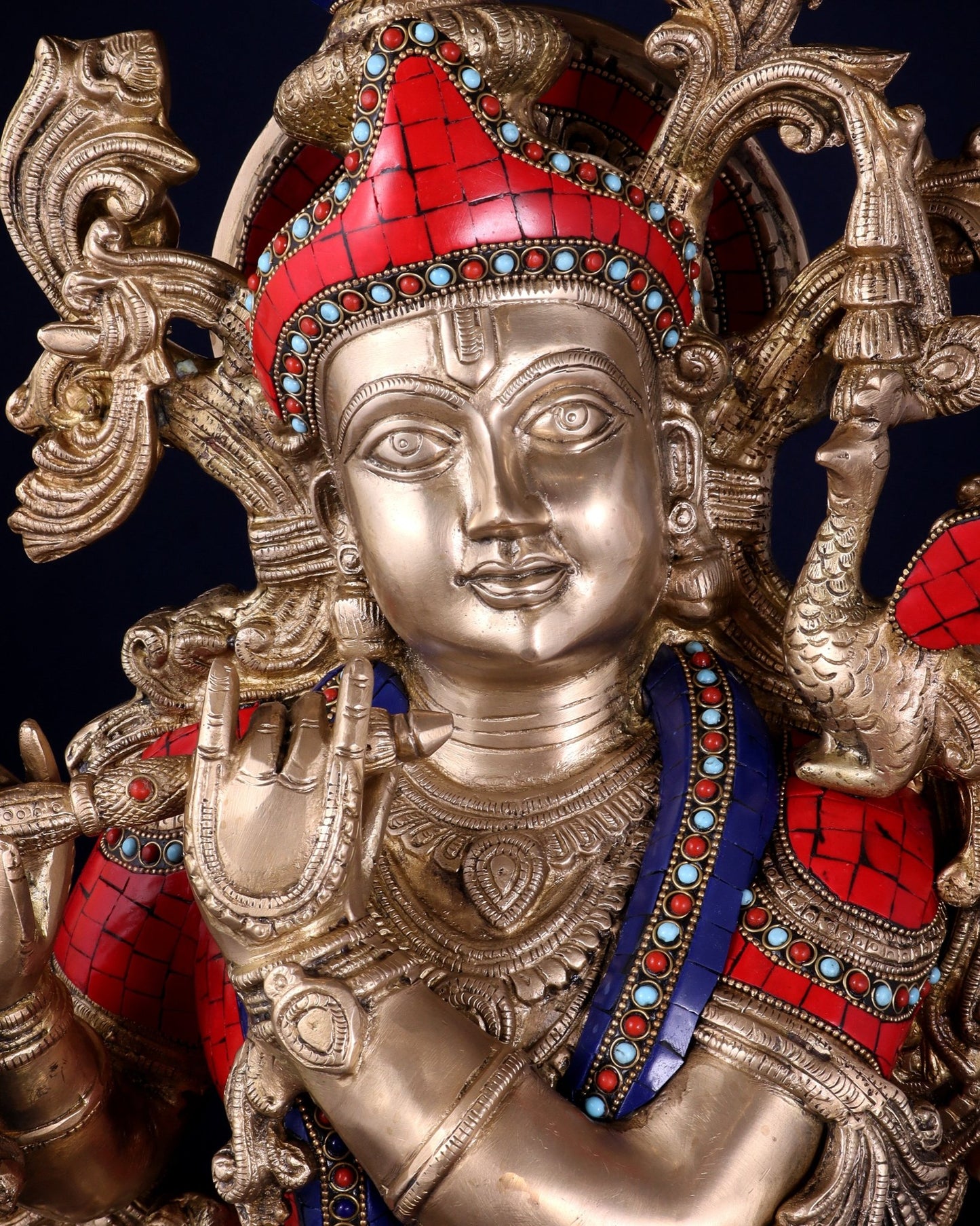 Brass Superfine Krishna Statue | Height 36 Inch/3 feet - Budhshiv.com
