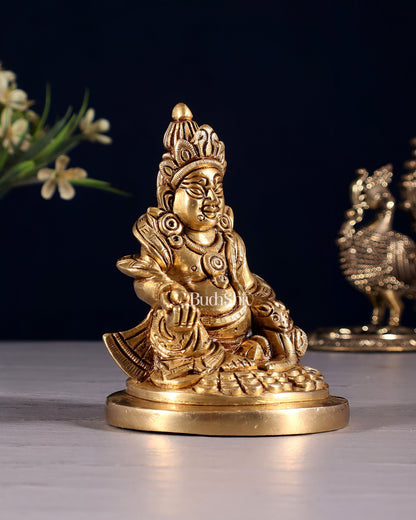 Brass Superfine Kubera Idol 4" - Budhshiv.com