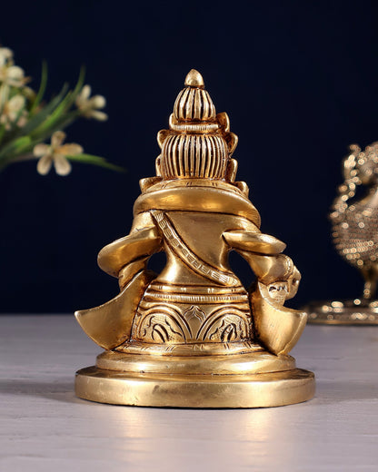 Brass Superfine Kubera Idol 4" - Budhshiv.com