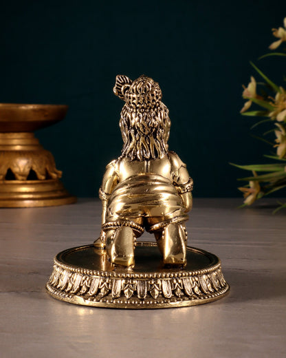 Brass Superfine Laddoo Gopal Idol 3 inch with base - Budhshiv.com