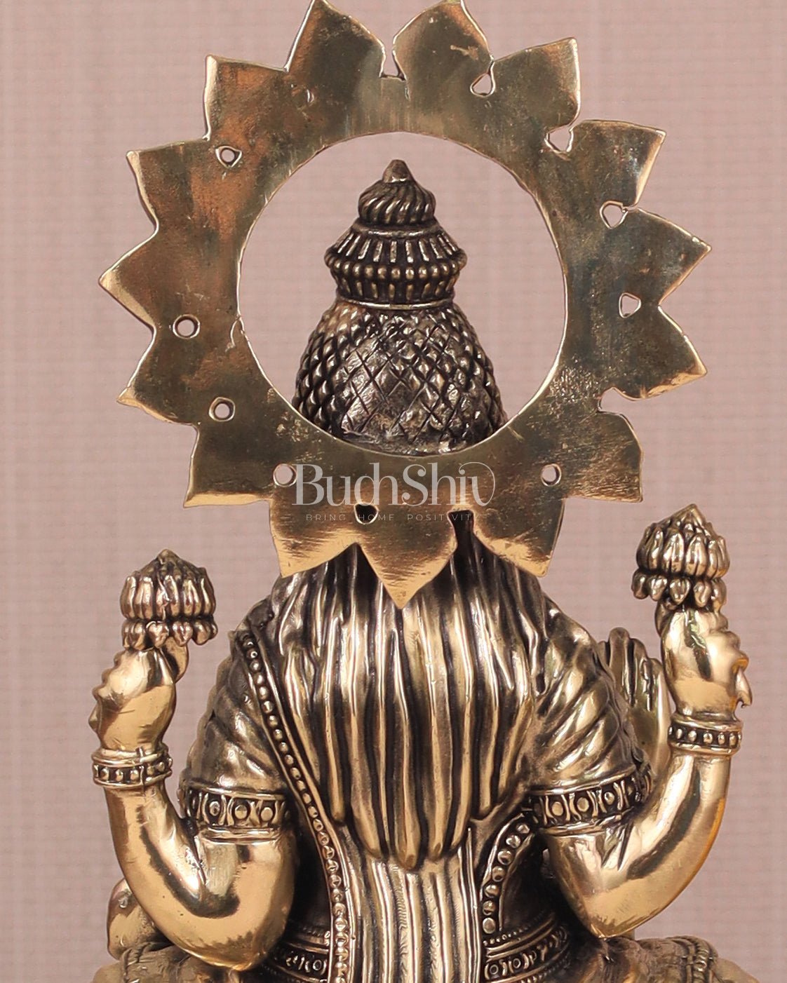 Brass Superfine lakshmi Idol - 8" - Budhshiv.com