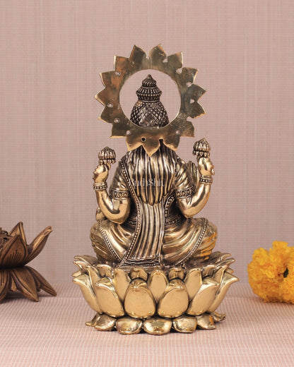 Brass Superfine lakshmi Idol - 8" - Budhshiv.com