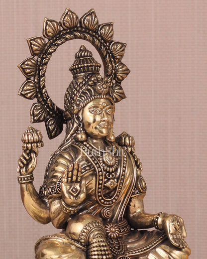 Brass Superfine lakshmi Idol - 8" - Budhshiv.com