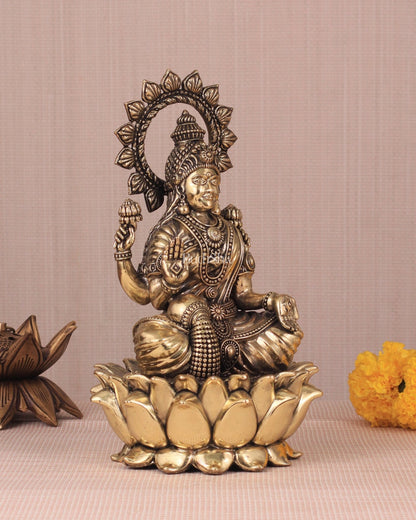 Brass Superfine lakshmi Idol - 8" - Budhshiv.com