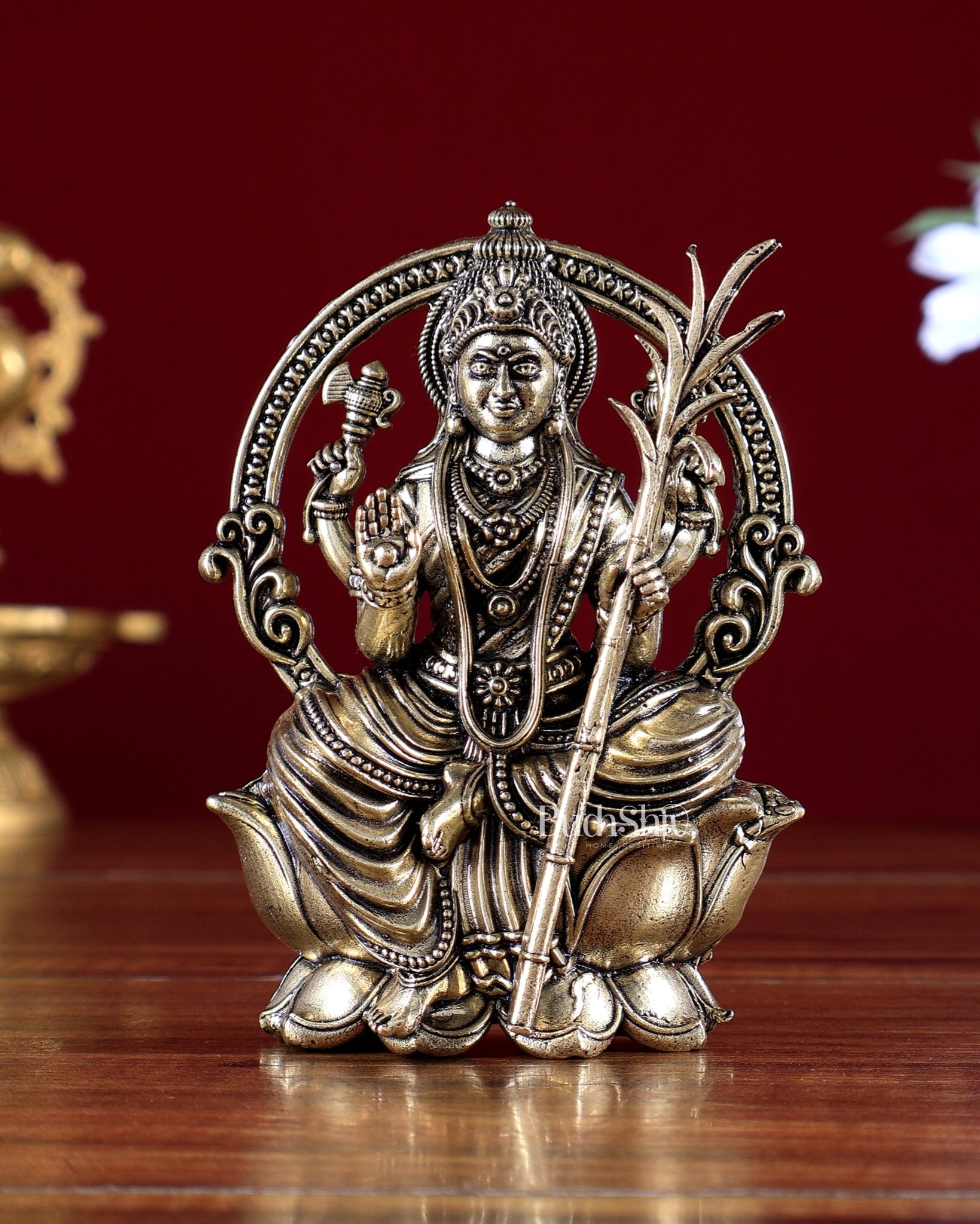 Brass Superfine Lalita Devi Rajarajeshwari Idol 2D idol Wall Hanging 4 ...