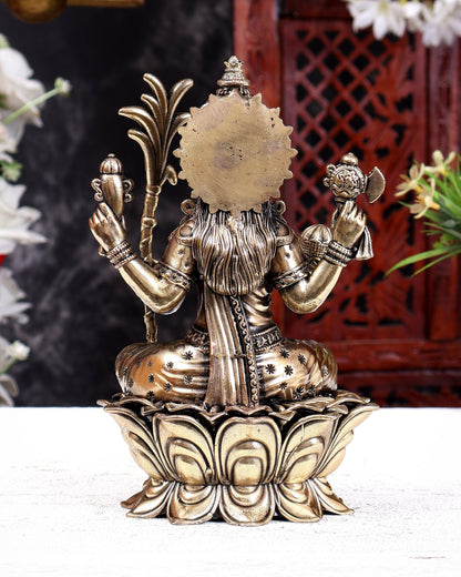 Brass Superfine Lalita Devi Tripura Sundari Rajarajeshwari Mata Idol – Handcrafted Divine Goddess Statue 8 inch - Budhshiv.com