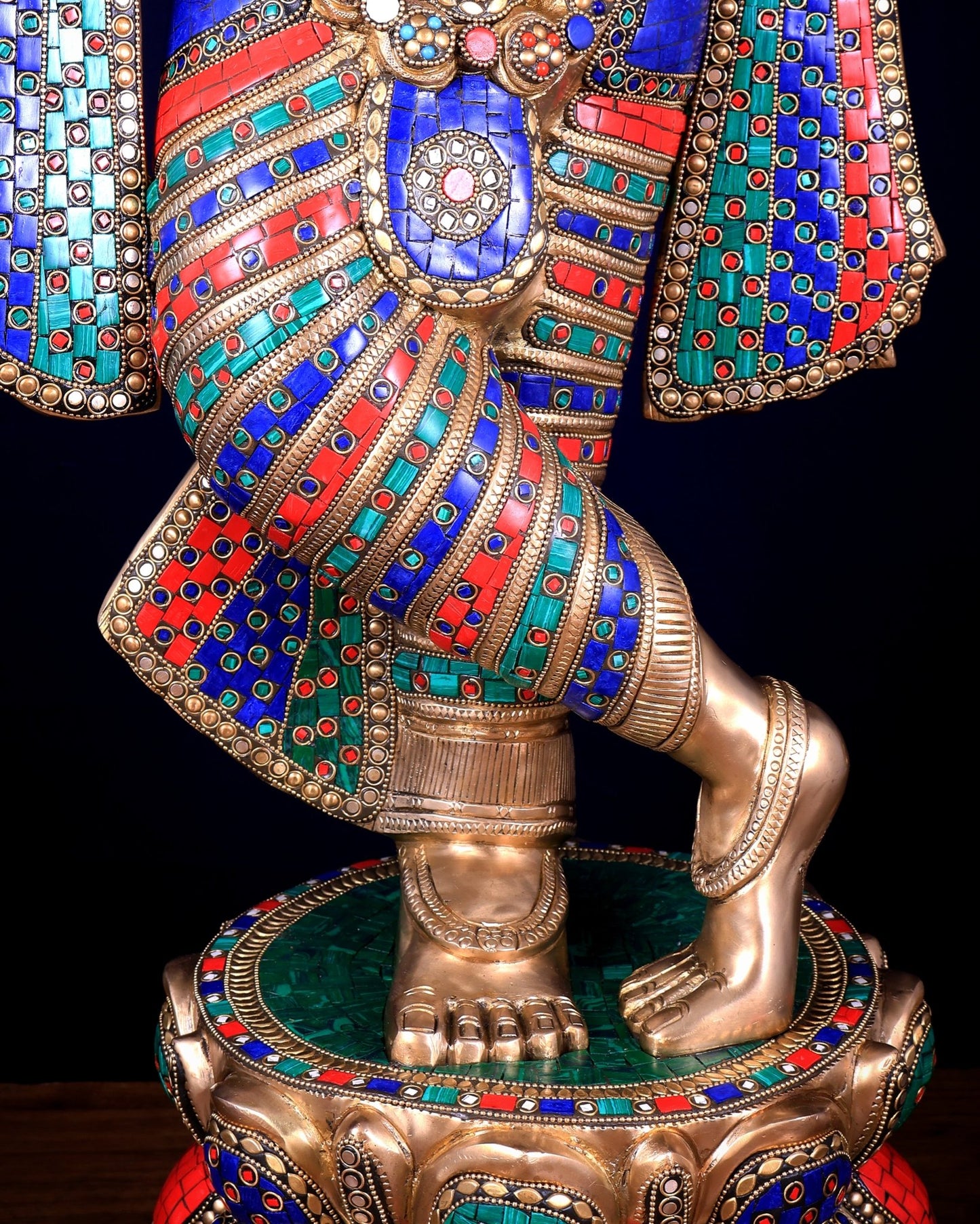 Brass Superfine Large Lord Krishna Statue – 36” | 41 kg | Only at BudhShiv - Budhshiv.com