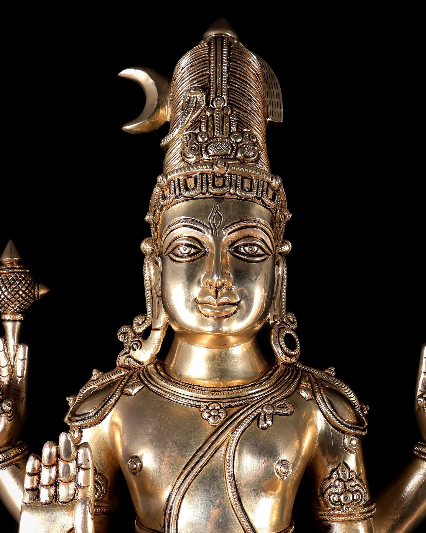 Brass Superfine Large Shiva Parvati Standing Kalyana Murti – Divine Wedding Form 32 inch - Budhshiv.com