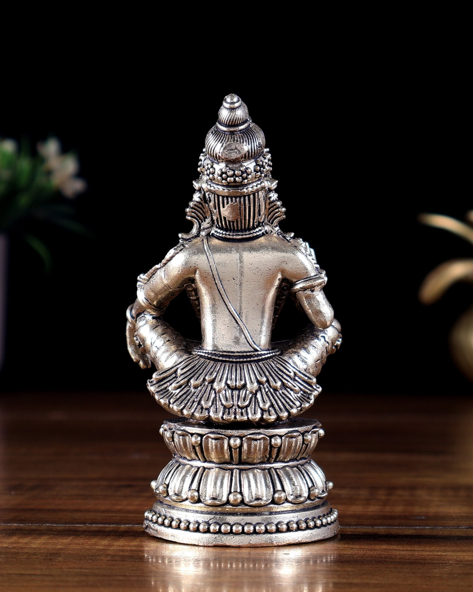 Brass Superfine Lord Ayyappa Idol 5 inch - Budhshiv.com