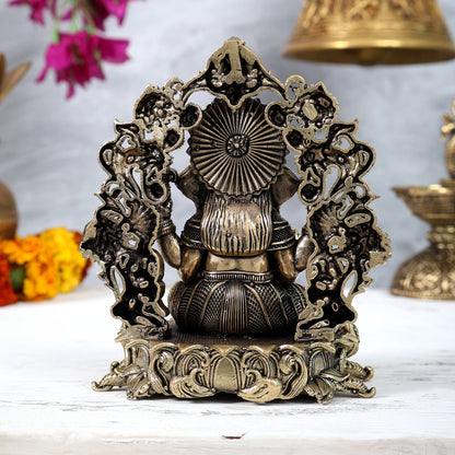 Brass Superfine Lord Ganesha Idol – Intricately Handcrafted Divine Sculpture (5 Inches) - Budhshiv.com