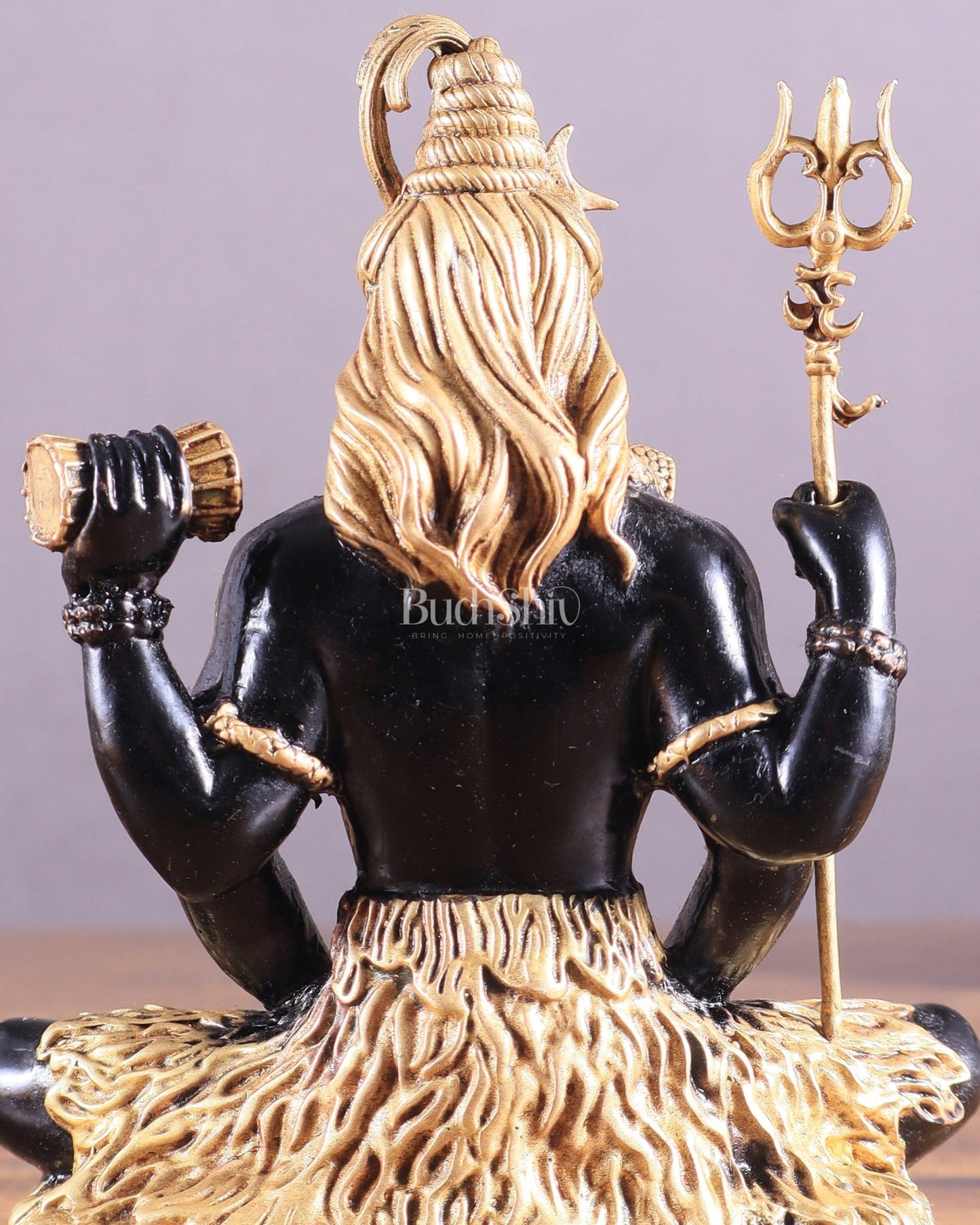 Brass Superfine Lord Shiva in Meditation (Dhyaan Mudra) Statue 6" - Budhshiv.com