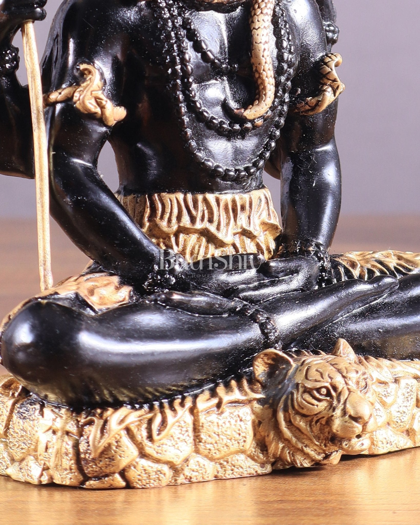 Brass Superfine Lord Shiva in Meditation (Dhyaan Mudra) Statue 6" - Budhshiv.com