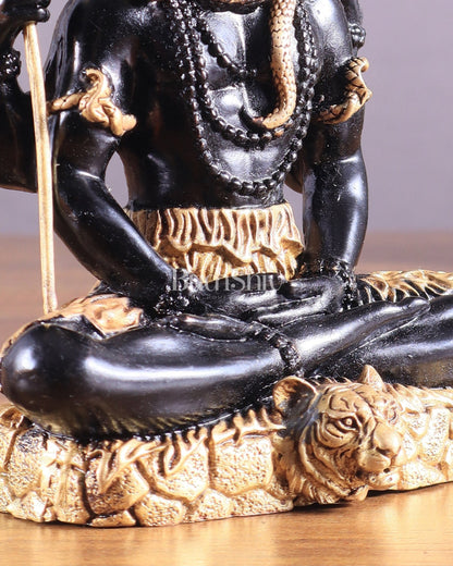 Brass Superfine Lord Shiva in Meditation (Dhyaan Mudra) Statue 6" - Budhshiv.com