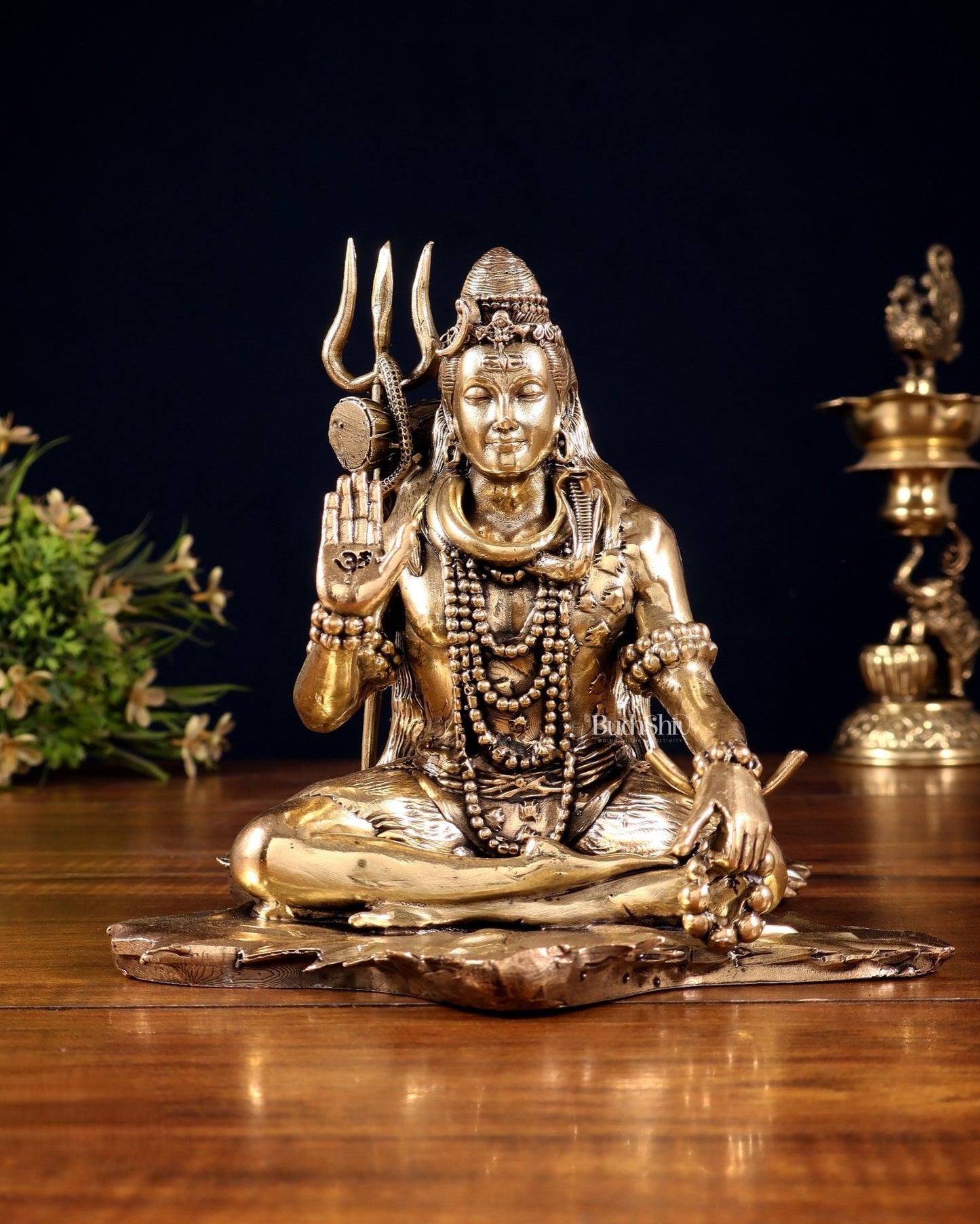 Brass Superfine Lord Shiva Statue 6.5" - Budhshiv.com