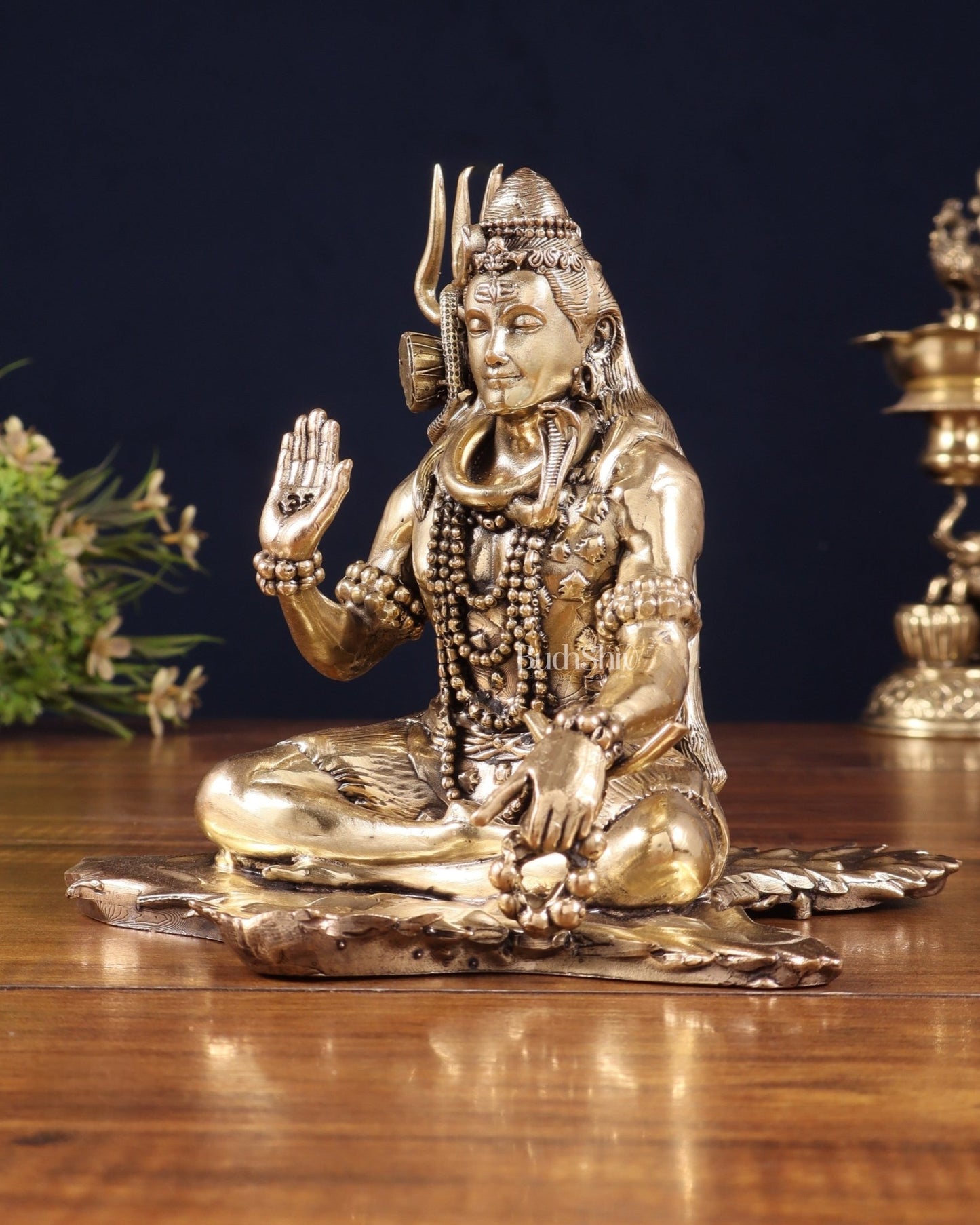 Brass Superfine Lord Shiva Statue 6.5" - Budhshiv.com
