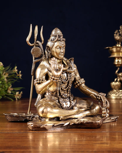 Brass Superfine Lord Shiva Statue 6.5" - Budhshiv.com