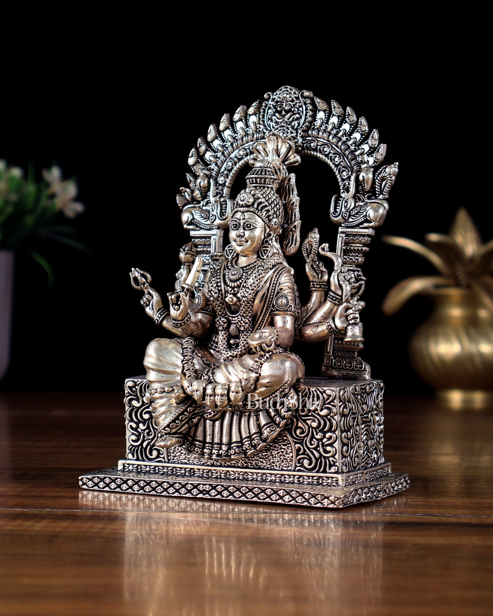 Brass Superfine Mariamman Idol – Hollow Casted 6 inch - Budhshiv.com