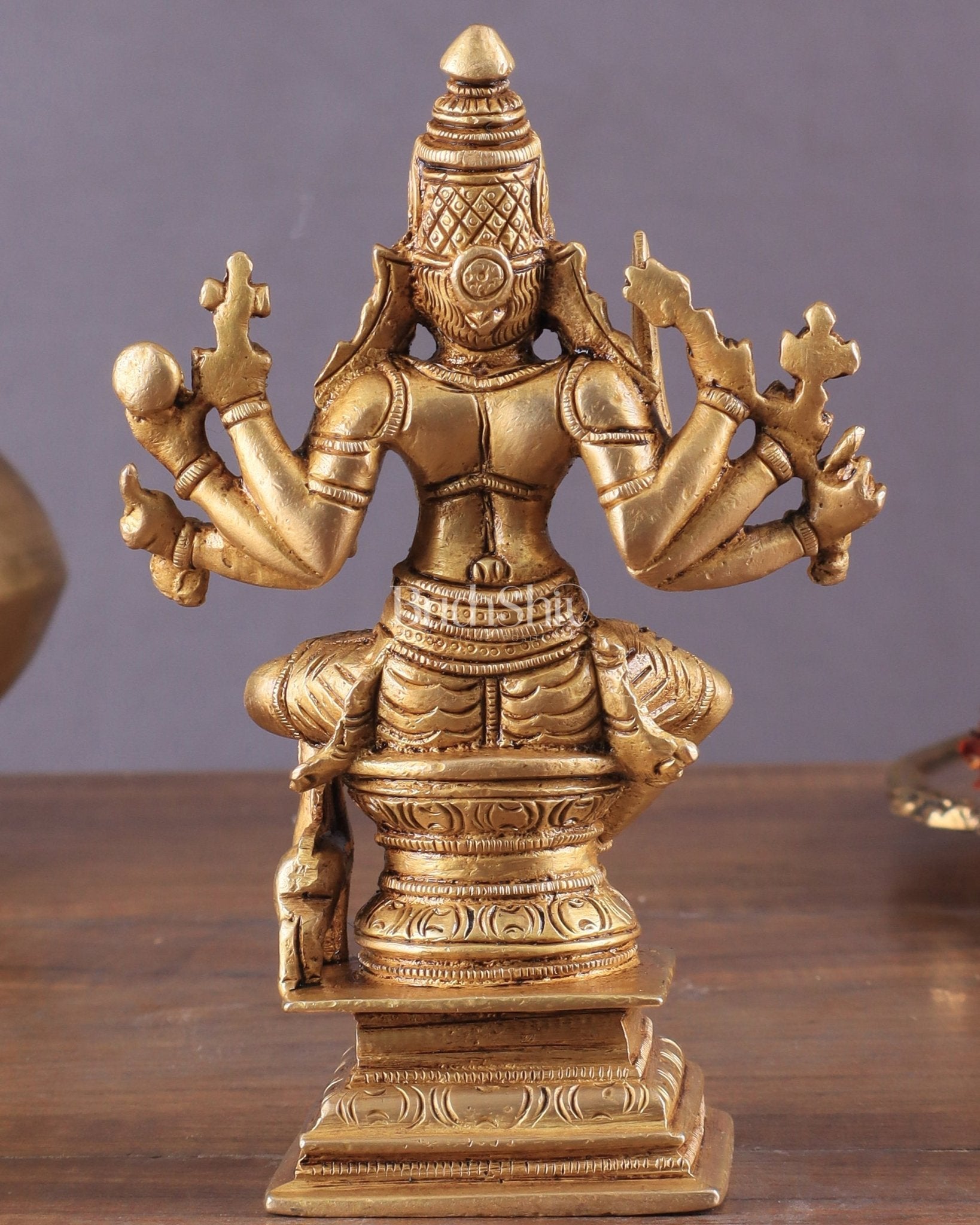 Brass Superfine Mariamman Shakti Idol 6.5" - Budhshiv.com