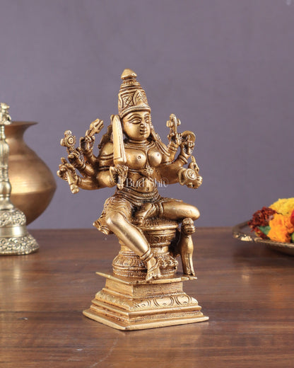 Brass Superfine Mariamman Shakti Idol 6.5" - Budhshiv.com