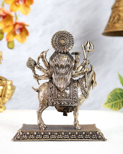 Brass Superfine Meldi Mata Idol – Divine Guardian Goddess Sculpture (5.5 Inches) - Budhshiv.com