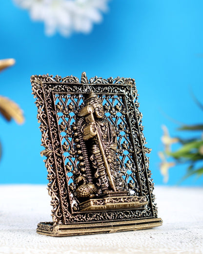 Brass Superfine Murugan Kartikeya Swamy Car Dashboard Idol (3 Inches) - Budhshiv.com