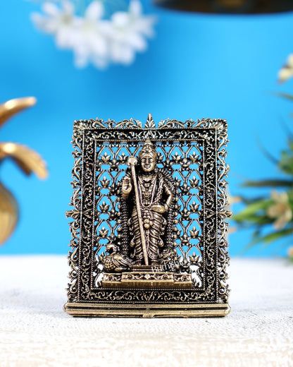 Brass Superfine Murugan Kartikeya Swamy Car Dashboard Idol (3 Inches) - Budhshiv.com
