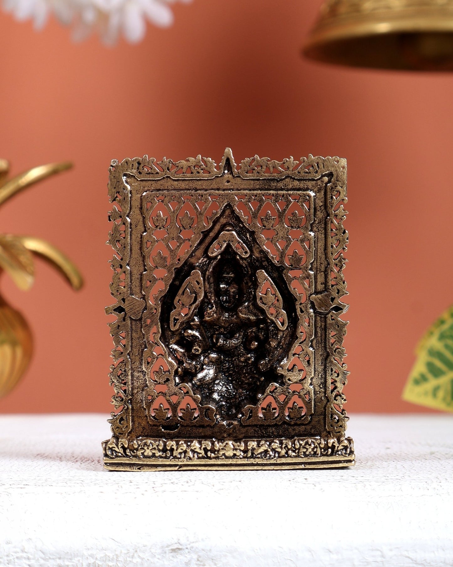 Brass Superfine Murugan Vel Car Dashboard Idol – Divine Protective Miniature (3 Inches) - Budhshiv.com