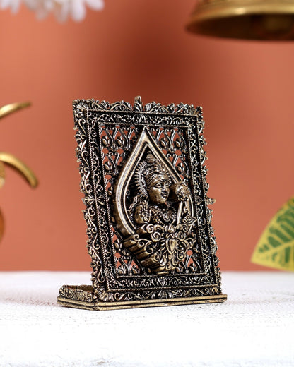 Brass Superfine Murugan Vel Car Dashboard Idol – Divine Protective Miniature (3 Inches) - Budhshiv.com