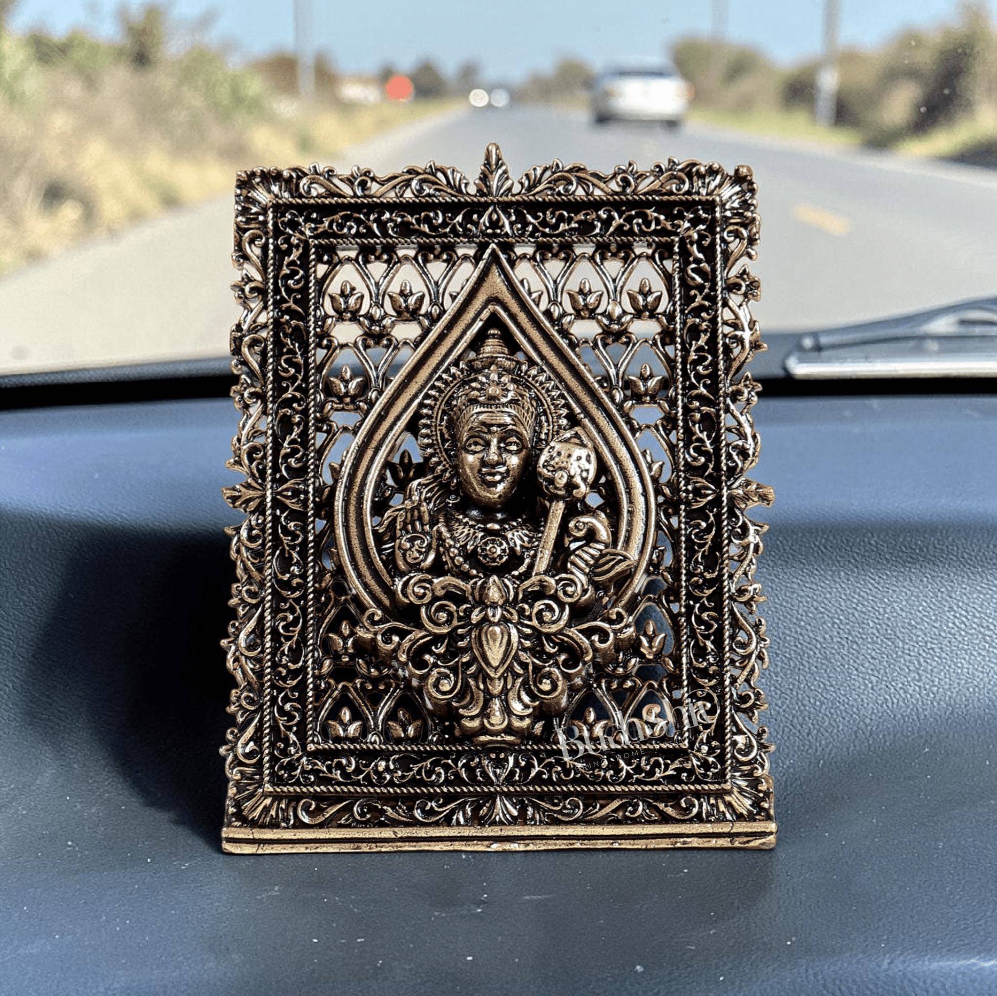 Brass Superfine Murugan Vel Car Dashboard Idol – Divine Protective Miniature (3 Inches) - Budhshiv.com