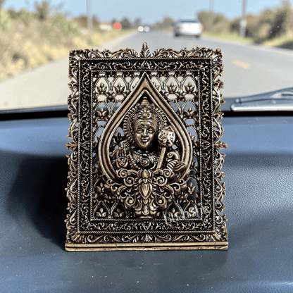 Brass Superfine Murugan Vel Car Dashboard Idol – Divine Protective Miniature (3 Inches) - Budhshiv.com