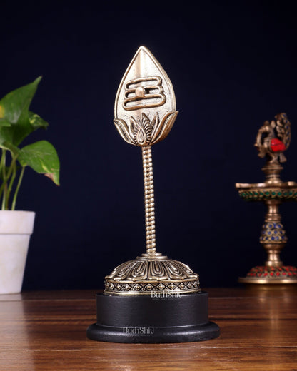 Brass Superfine Murugan Vel with Sturdy MDF Base – 7 Inch - Budhshiv.com